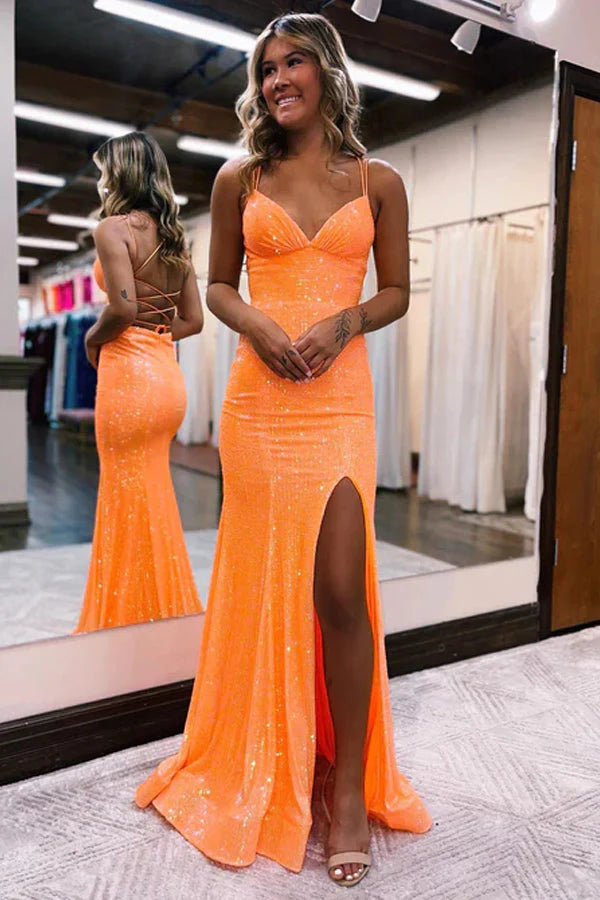 Mermaid Sparkly Sequins Long Prom Dress