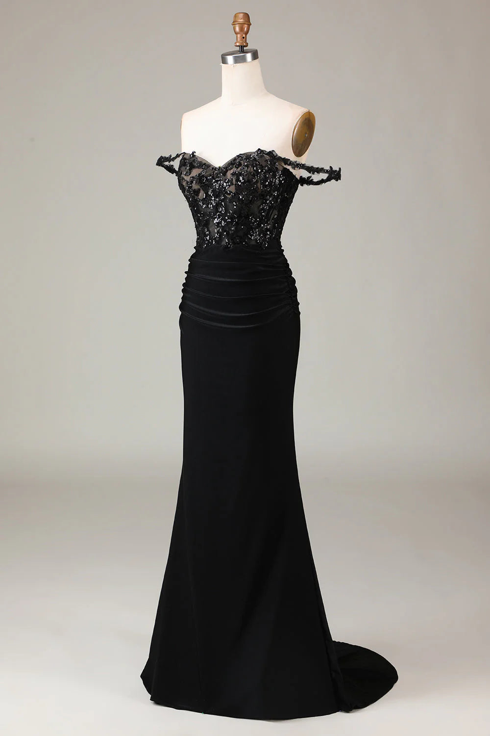 Mermaid Off the Shoulder Sparkly Prom Dress