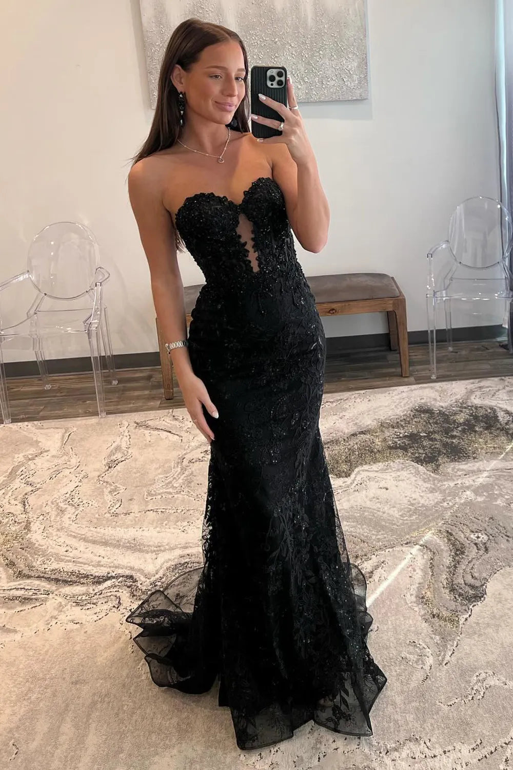 Mermaid Stunning Sweetheart Backless Long Prom Dress with Appliques