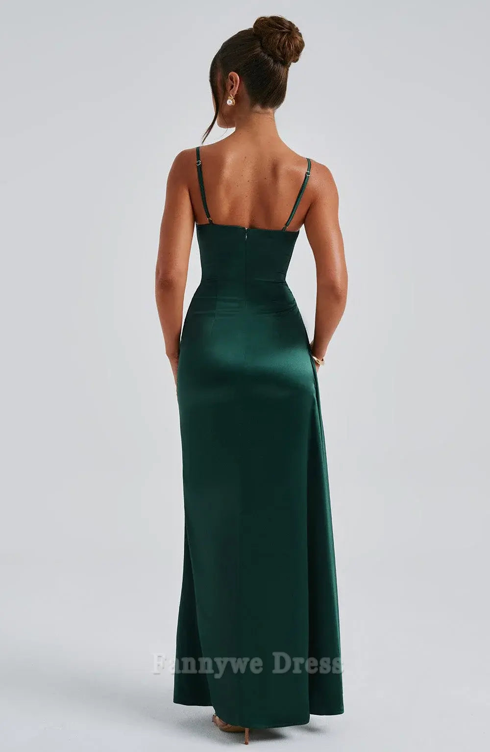 Sheath Square Neck Straps Sleeveless Beaded Pleated Blue Prom Dress WU1571