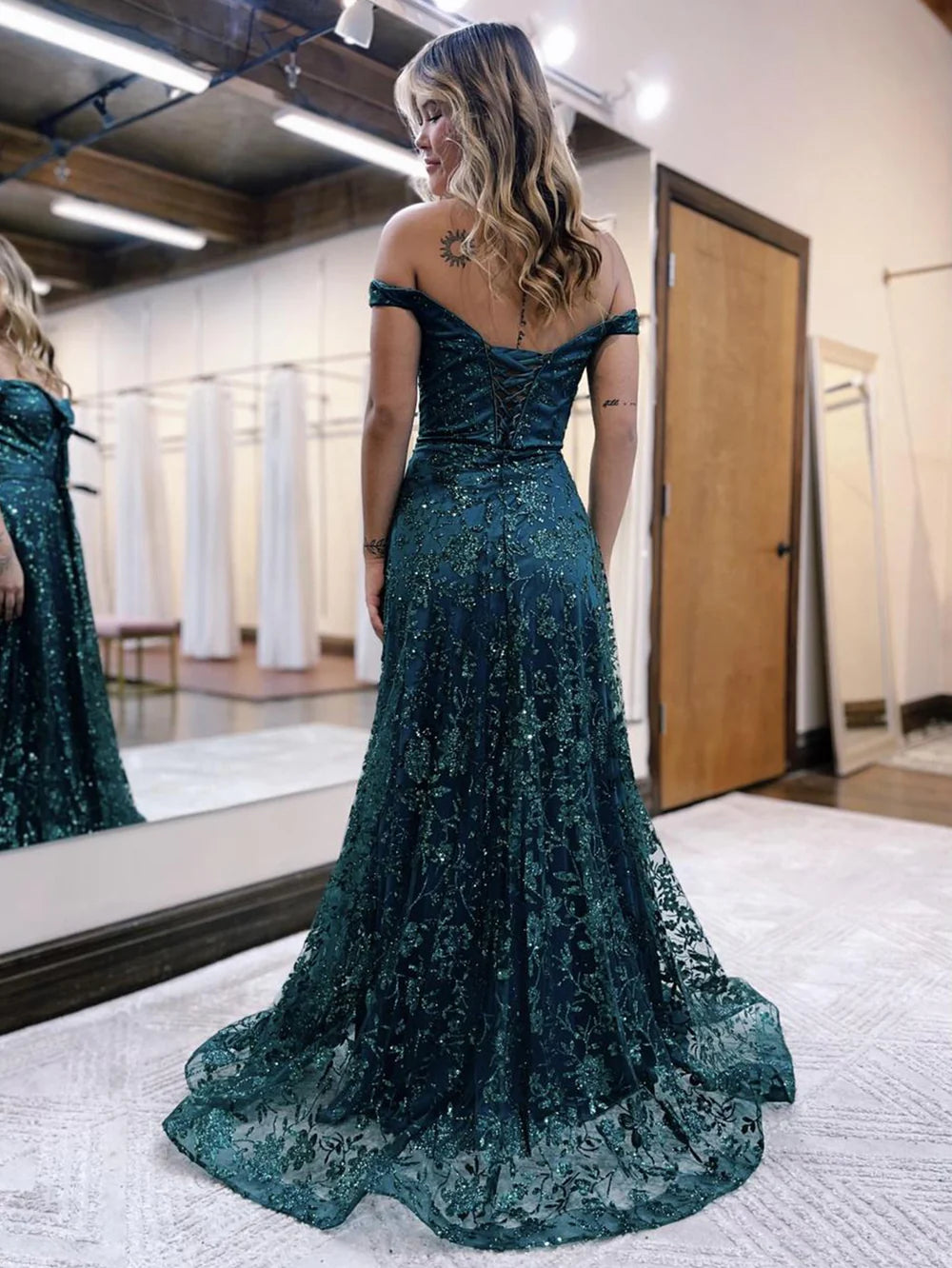 Mermaid Off The Shoulder Long Prom Dress