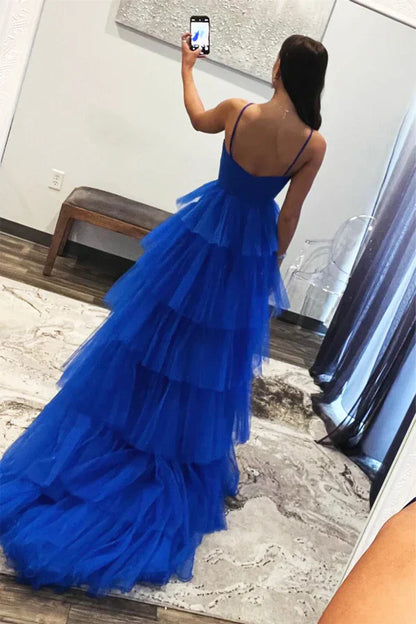 A-line Tulle Layers Long Formal Dress Princess Prom Dresses