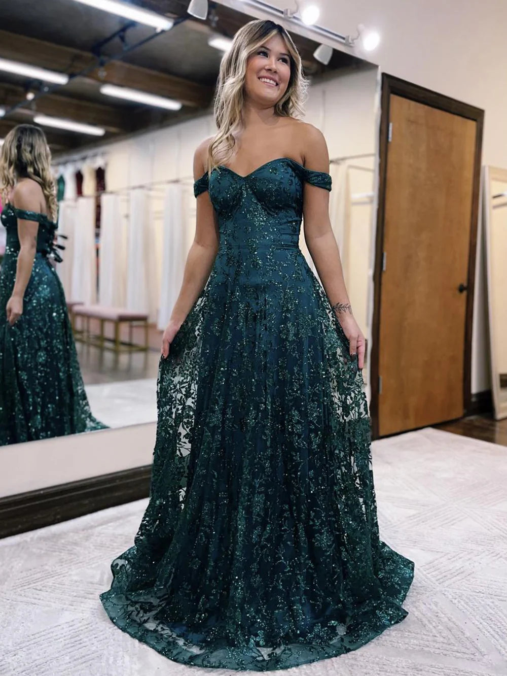 Mermaid Off The Shoulder Long Prom Dress