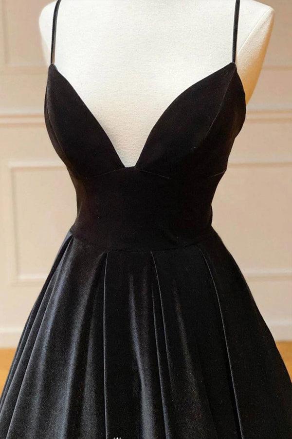 Simple Velvet Long Prom Dress Evening Dress