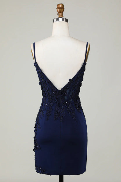 Sparkly Corset Tight Short Homecoming Dress with Lace